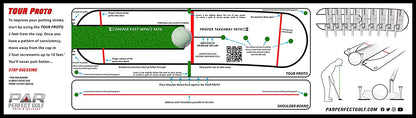 BUNDLE - The PAR Perfect Mirror - Tour Proto - with Shoulder Mirror + Garsen Golf QUAD TOUR Pistol TPE Tapered Putting Grip
